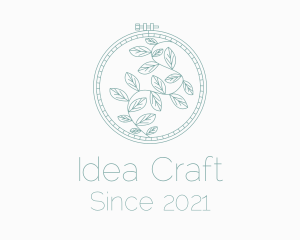 Leaf Embroidery Craft logo design