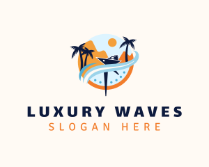 Yacht Travel Compass logo design