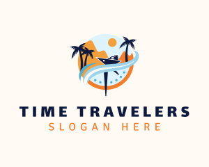 Yacht Travel Compass logo design