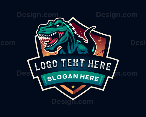 Dinosaur Tyrannosaurus Gaming Logo