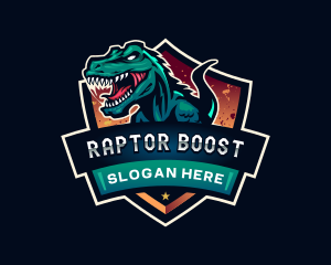 Dinosaur Tyrannosaurus Gaming logo