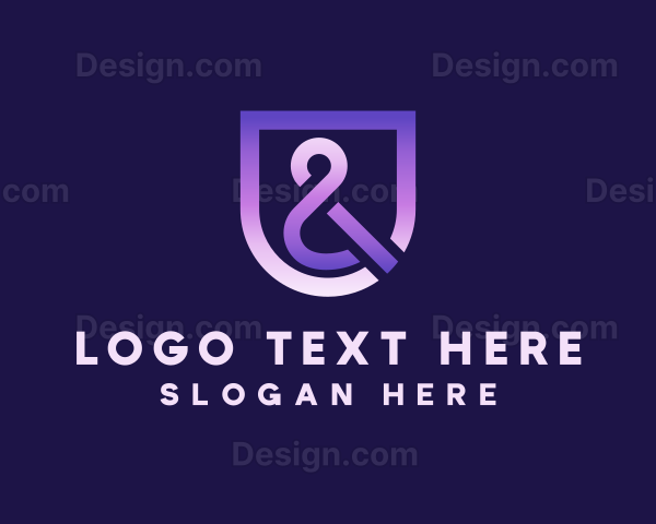 Purple Ampersand Shield Logo