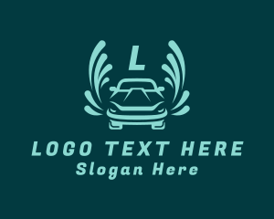 Clean Car Wash Vehicle Logo