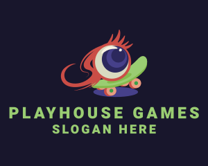 Eyeball Skateboarding  Game logo design