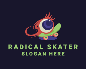 Eyeball Skateboarding  Game logo design