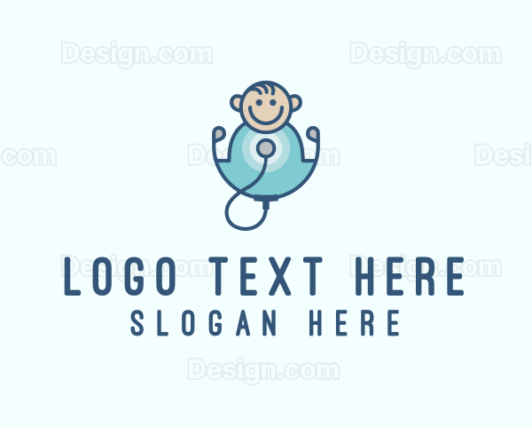 Medical Pediatric Healthcare Logo