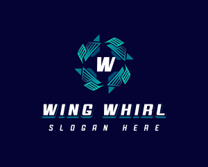 Digital Whirl Vortex logo design