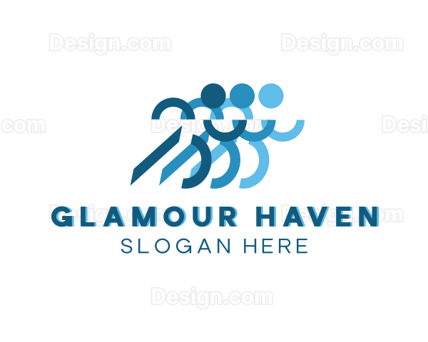 People Run Marathon Logo