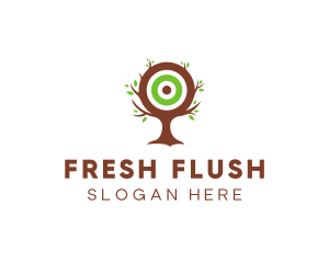 Leaf Tree Target logo design