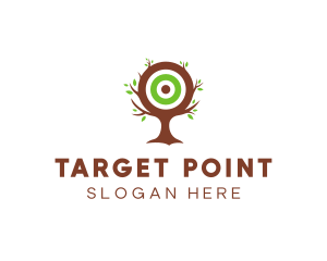 Leaf Tree Target logo design