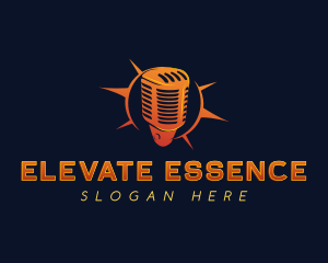 Podcast Radio Microphone logo design