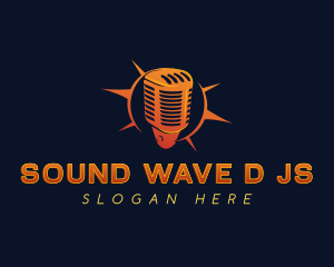 Podcast Radio Microphone logo design