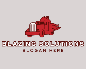 Red Blazing Trucker logo