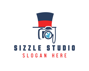 Camera Studio Top Hat logo design