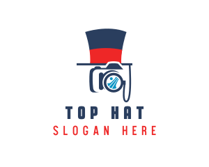 Camera Studio Top Hat logo design