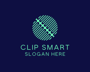 Digital Clip Technology Circle logo design