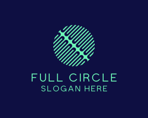 Digital Clip Technology Circle logo design