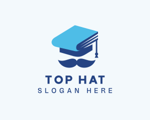 Education Graduation Hat Man logo design