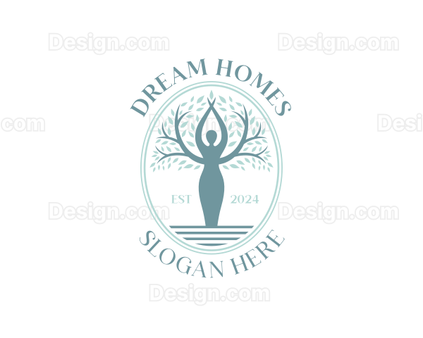 Woman Eco Tree Logo