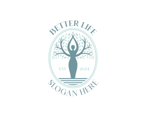 Woman Eco Wellness logo design