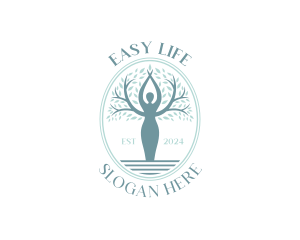 Woman Eco Wellness logo design