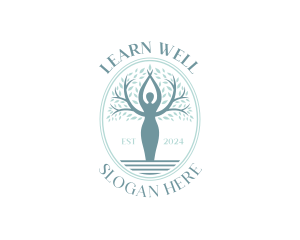 Woman Eco Wellness logo design