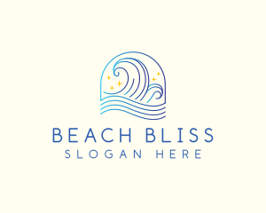 Wave Beach Resort logo design