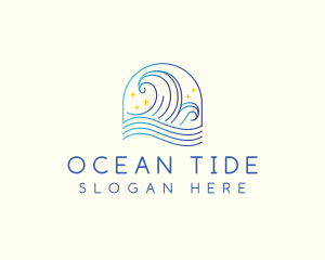 Wave Beach Resort logo design