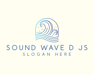 Wave Beach Resort logo design