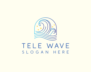 Wave Beach Resort logo design