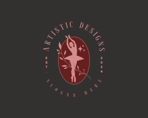 Artistic Ballet Dancer logo design