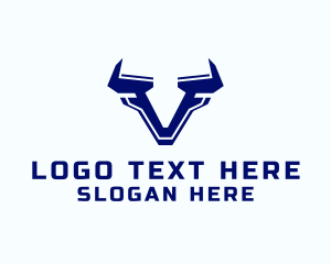Letter V Horn logo