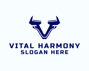 Letter V Horn logo design