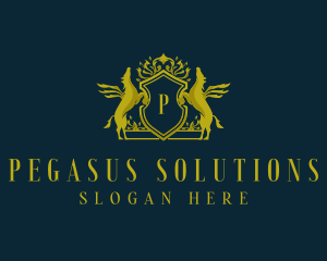 Pegasus Royalty Equestrian logo design