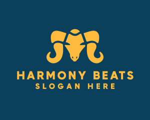Ram Horn Animal logo