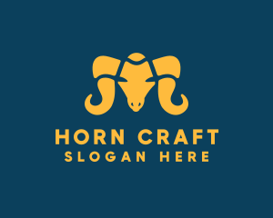 Ram Horn Animal logo