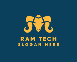 Ram Horn Animal logo