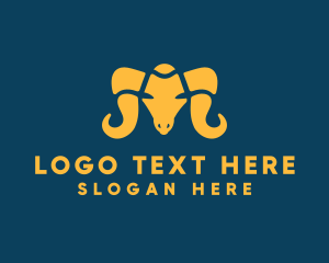 Animal - Ram Horn Animal logo design