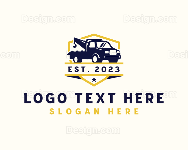 Tow Truck Logistics Logo