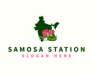 Indian Lotus Flower logo