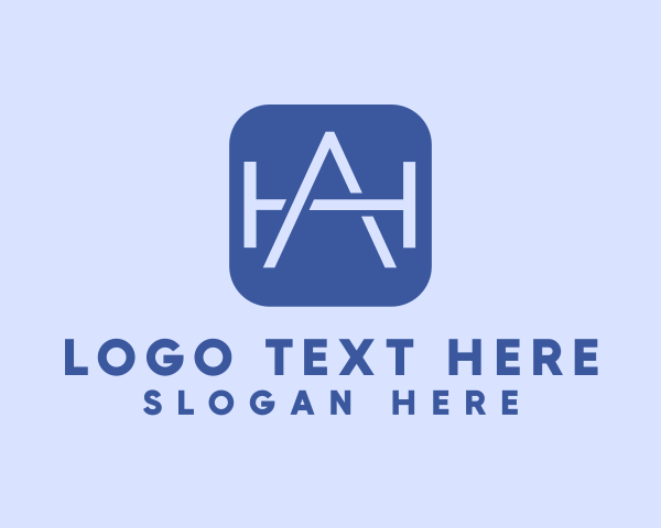 Letter Ah logo example 2