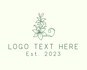 Organic Flower Letter L logo