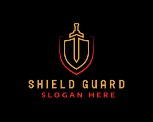 Medieval Sword & Shield  logo design