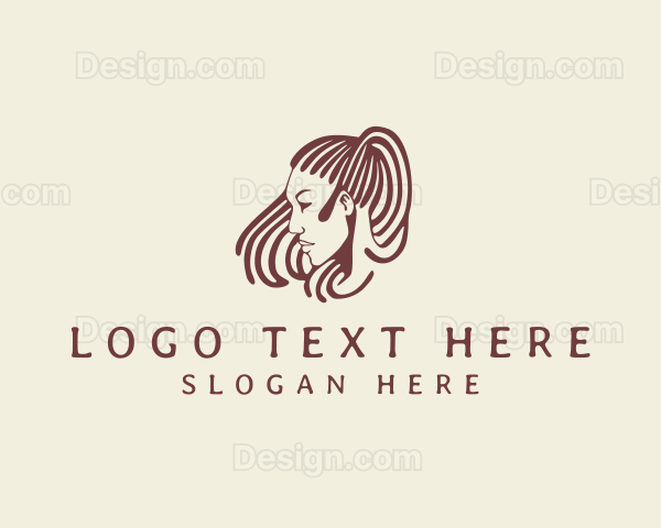 Native Ethnic Woman Hairstyle Logo