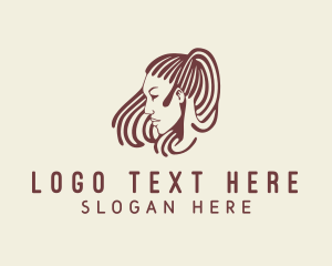 Ethnic Woman Hairstyle  logo