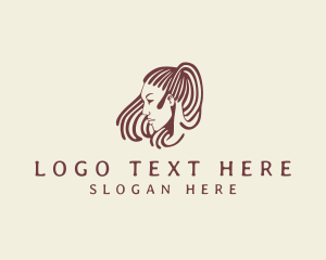 Native Ethnic Woman Hairstyle  logo