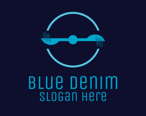 Blue Spinning Propeller logo design