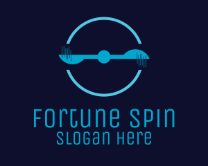 Blue Spinning Propeller logo design