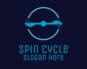 Blue Spinning Propeller logo