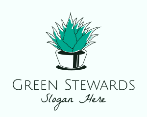 Green Aloe Vera logo design